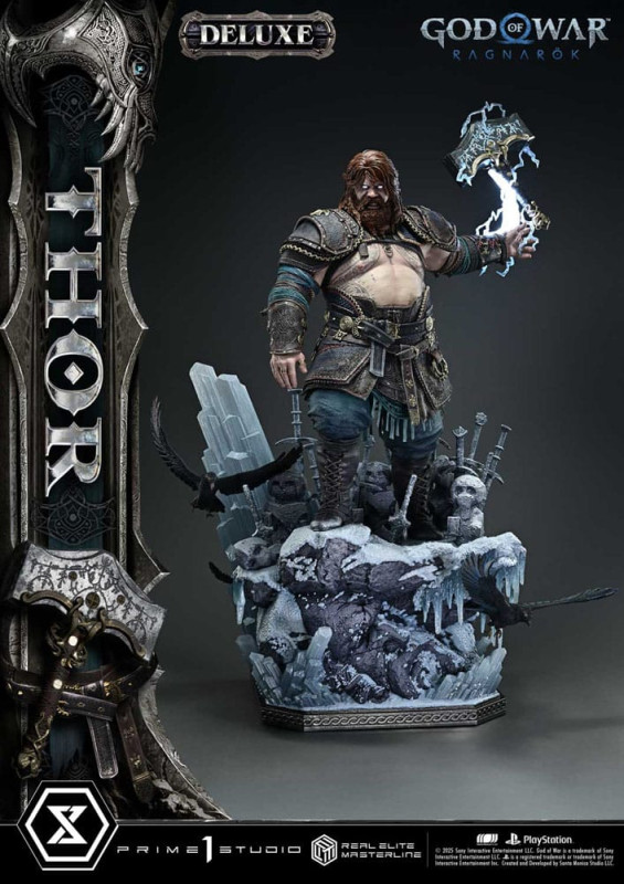 God of War: Ragnarök Real Elite Masterline Series Statue 1/3 Thor Deluxe Version 105 cm 3