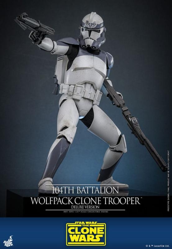 Star Wars The Clone Wars Action Figure 1/6 104th Battalion Wolfpack Clone Trooper Deluxe Version 30 6