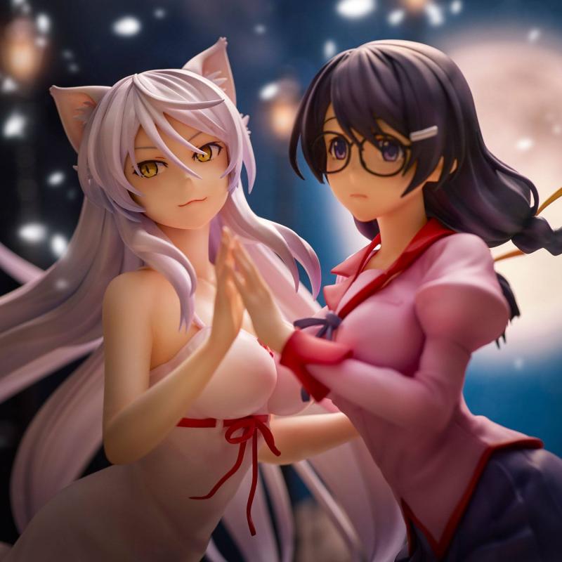 Nekomonogatari Monogatari Series PVC Statues Tsubasa Hanekawa Set (re-run) 19 cm