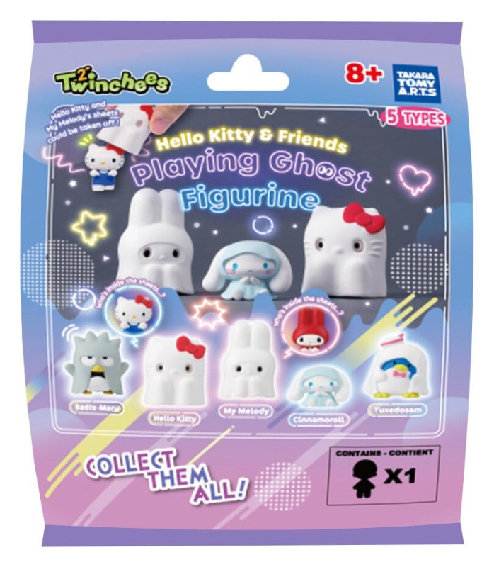 Sanrio Twinchees Mini Figures Hello Kitty & Friends Playing Ghost 5 cm Blind Pack Display (24) 6