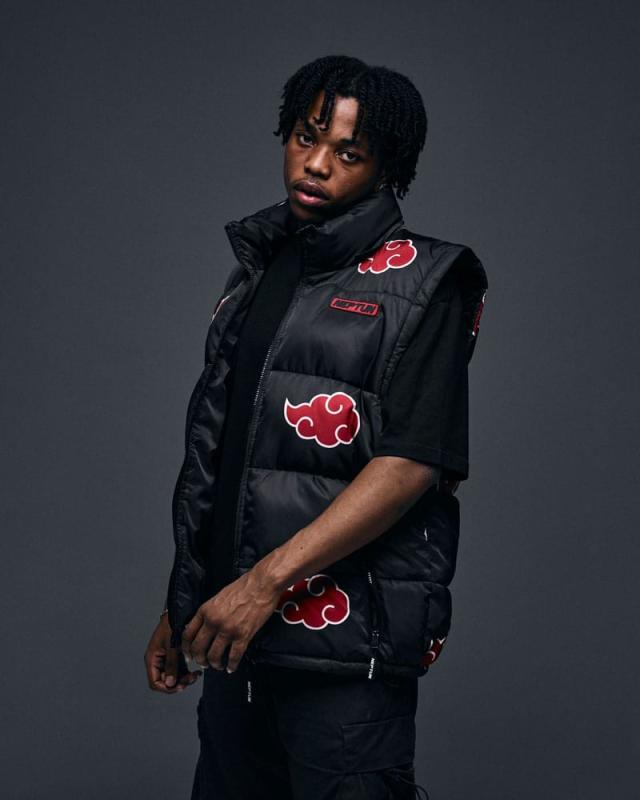 Naruto Puffer Jacket Akatsuki Red Size XXXL