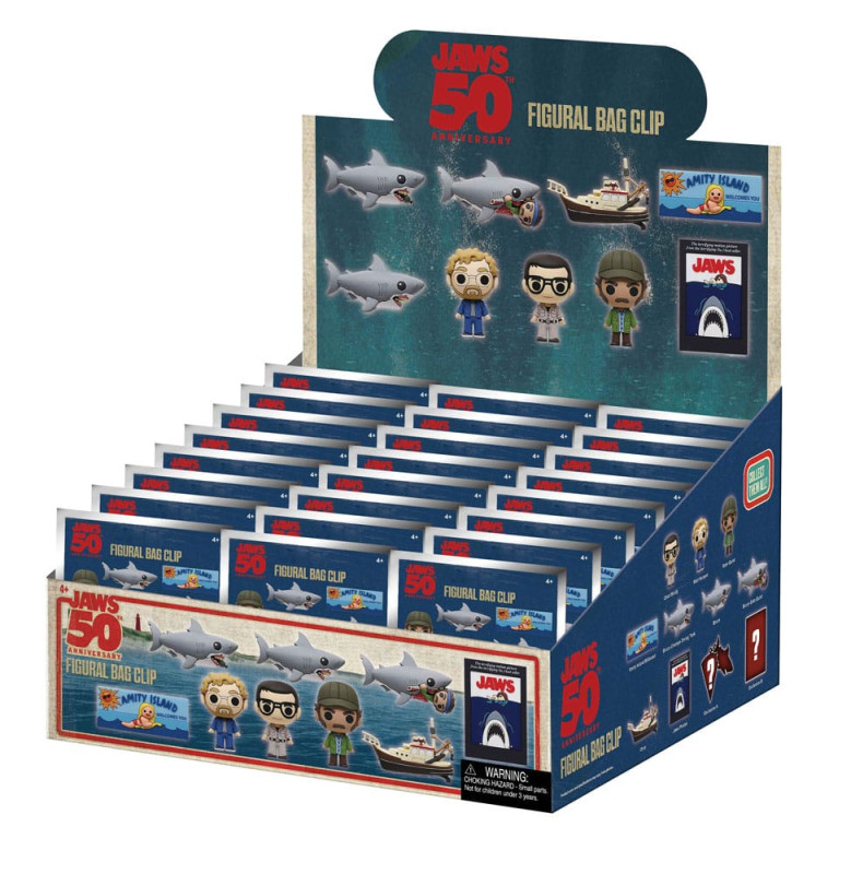 Jaws 3D PVC Bag Clips 50th Anniversary Series 1 Display (24) 2