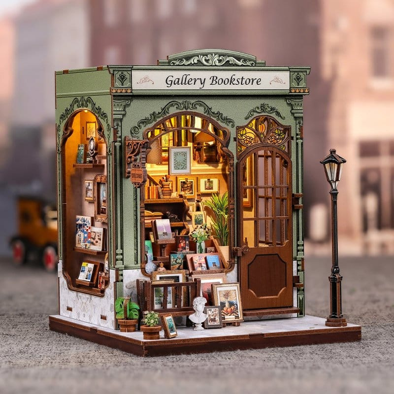 Miniature House Model Kit Gallery Bookstore 20 x 16 cm 12