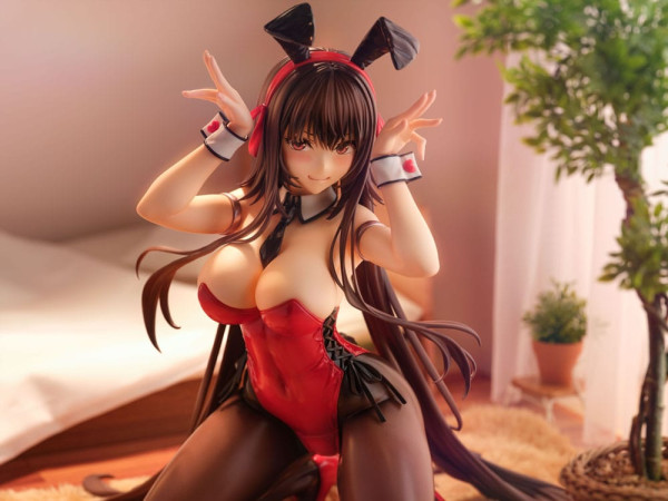Amakano 2+ PVC Statue 1/4 Yuuhi Kurohime Bunny Suit Ver. 32 cm 4