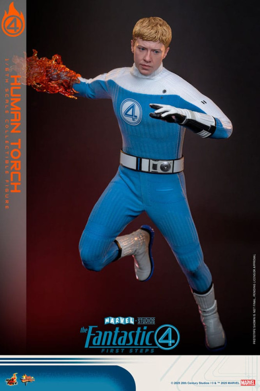 The Fantastic Four: First Steps Movie Masterpiece Action Figure 1/6 Human Torch 30 cm 9