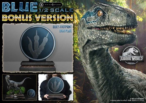 Jurassic World: Fallen Kingdom (Film) Legacy Museum Collection Statue 1/2 Blue Bonus Version 88 cm 2