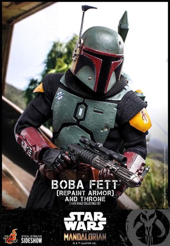 Star Wars The Mandalorian: Boba Fett and Thron1/6 Action Figure - Hot Toys