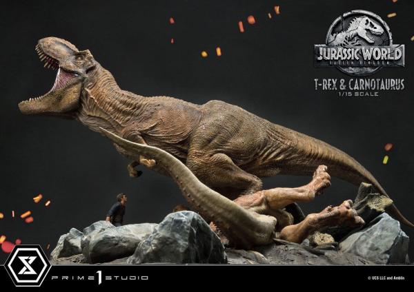 Jurassic World: Fallen Kingdom Statue 1/15 T-Rex & Carnotaurus 90 cm 9