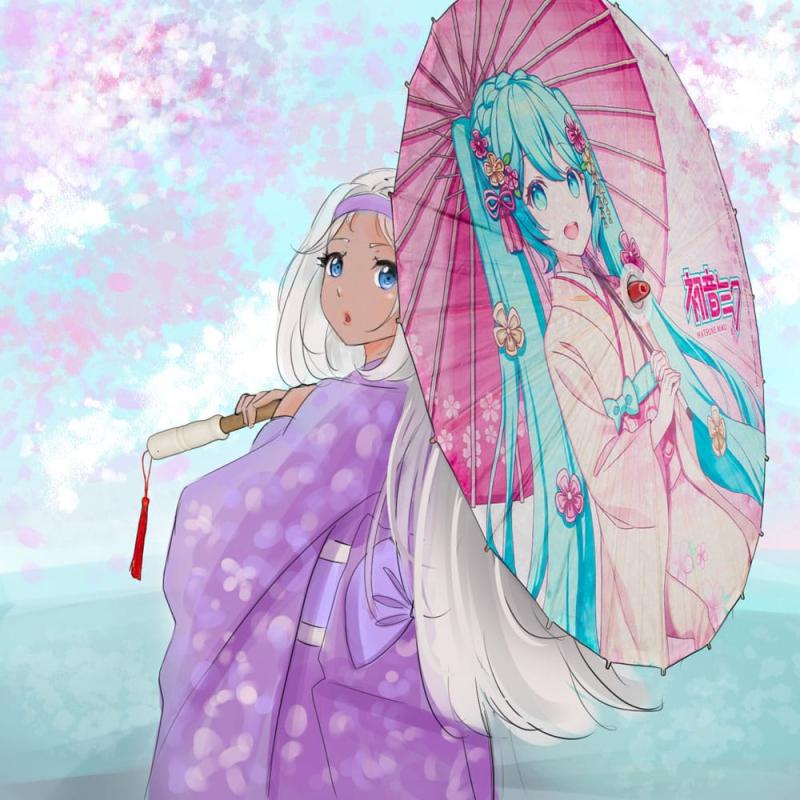 Hatsune Miku Paper-Parasol Miku