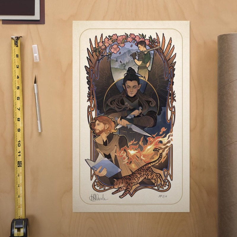 Critical Role Art Print Liam O'Brien: 10th Anniversary Art Nouveau Illustrations 46 x 28 cm - unfram 1