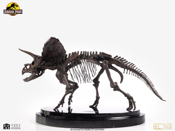 Jurassic Park Statue 1/24 Triceratops Fossil Skeleton Bronze 35 cm 2