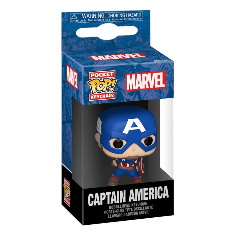 Marvel POP! Vinyl Keychains 4 cm New Classics - Captain America Display (12)