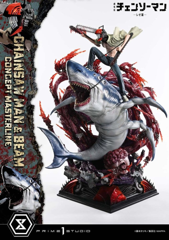 Chainsaw Man Concept Masterline Series Statue 1/6 Chainsaw Man & Beam Bonus Version 73 cm 12