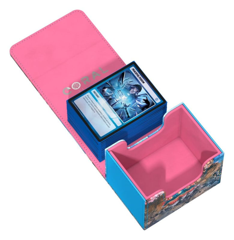 Ultimate Guard Sidewinder 100+ Xenoskin "Coral Places" - Seablue Hush 7