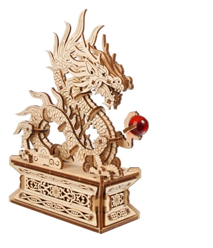 Ugears 3D Wooden Puzzle Wood Dragon 12