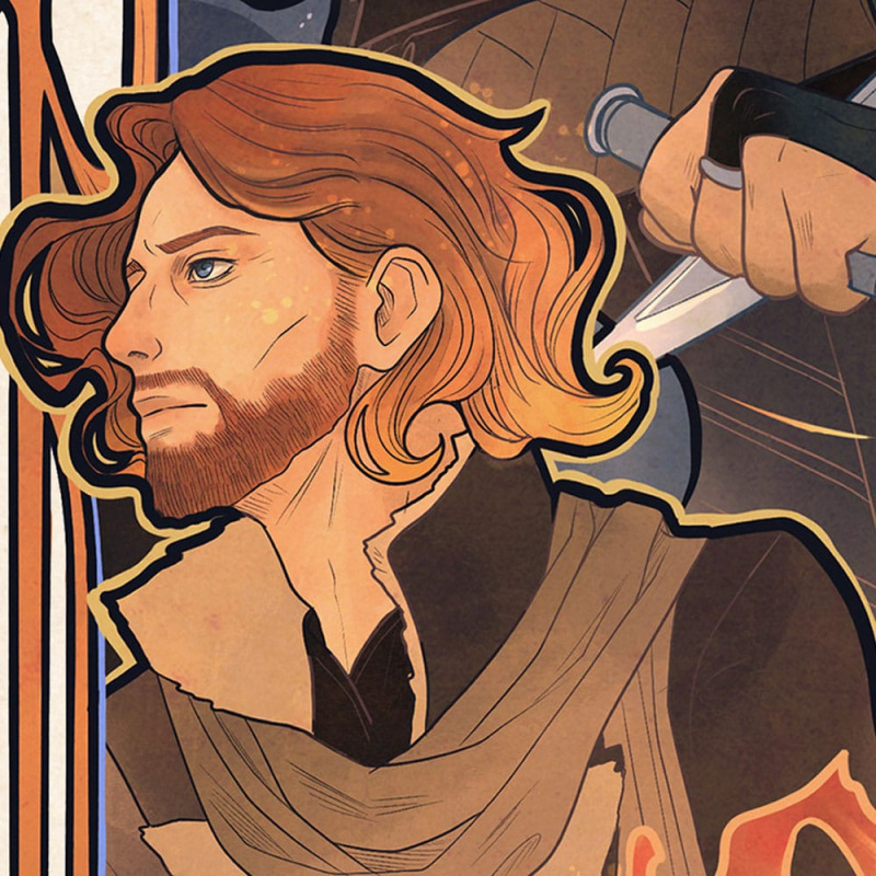 Critical Role Art Print Liam O'Brien: 10th Anniversary Art Nouveau Illustrations 46 x 28 cm - unfram 5