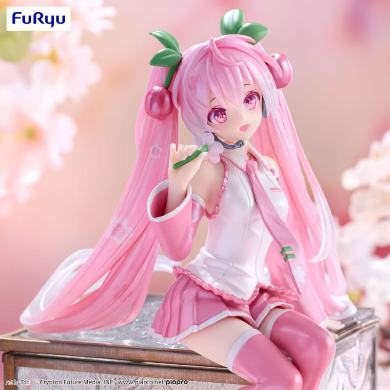 Hatsune Miku Noodle Stopper PVC Statue Sakura Miku 2024 Pearl Color Ver. 15 cm 2