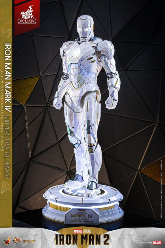 Iron Man 2 Movie Masterpiece Diecast Action Figure 1/6 Iron Man Mark IV (Sub-Zero Fractal Armor) Hot 12