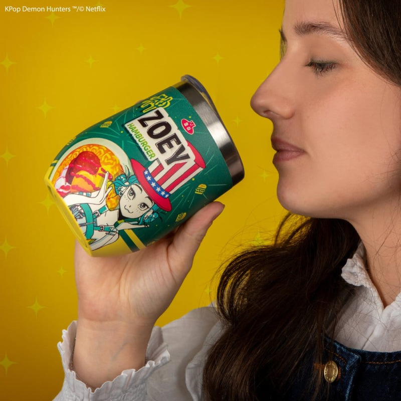 KPop Demon Hunters Travel Mug Zoey Hamburger 1