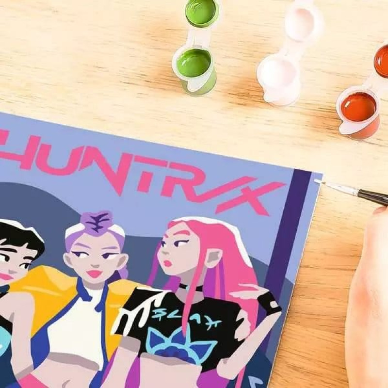 KPop Demon Hunters CreArt Paint by Numbers Painting Set Huntrix 3