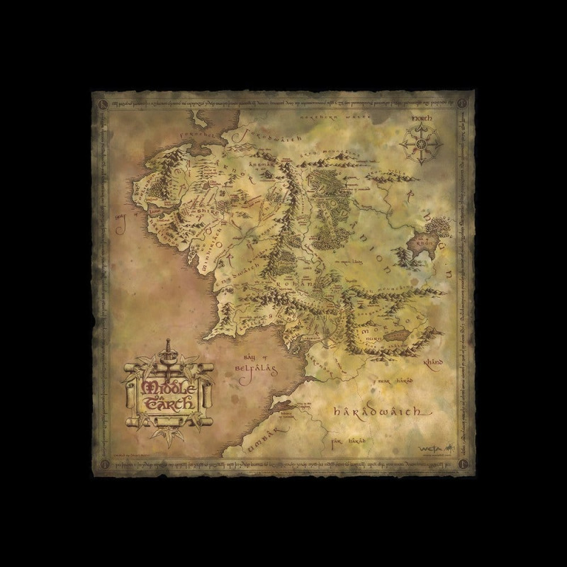 Lord of the Rings Art Print Parchment Map of Middle-earth 59 x 30 cm 1