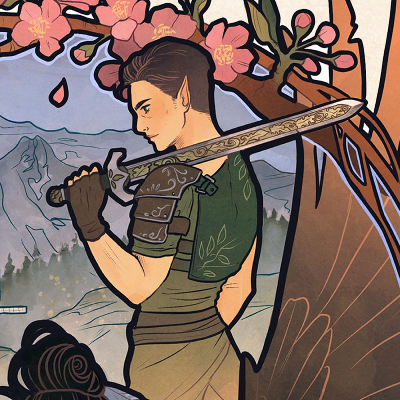 Critical Role Art Print Liam O'Brien: 10th Anniversary Art Nouveau Illustrations 46 x 28 cm - unfram 3