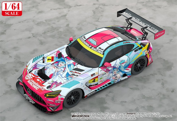 Hatsune Miku GT Project Vehicle 1/64 AMG 2024 Season Opening Ver. 7 cm 1