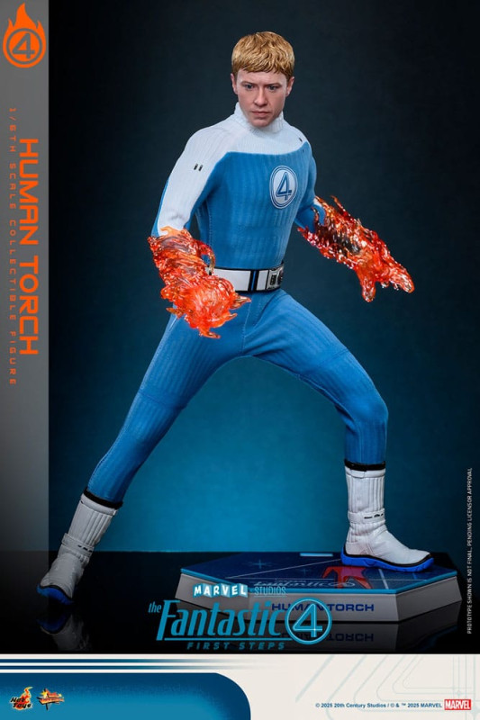 The Fantastic Four: First Steps Movie Masterpiece Action Figure 1/6 Human Torch 30 cm 3