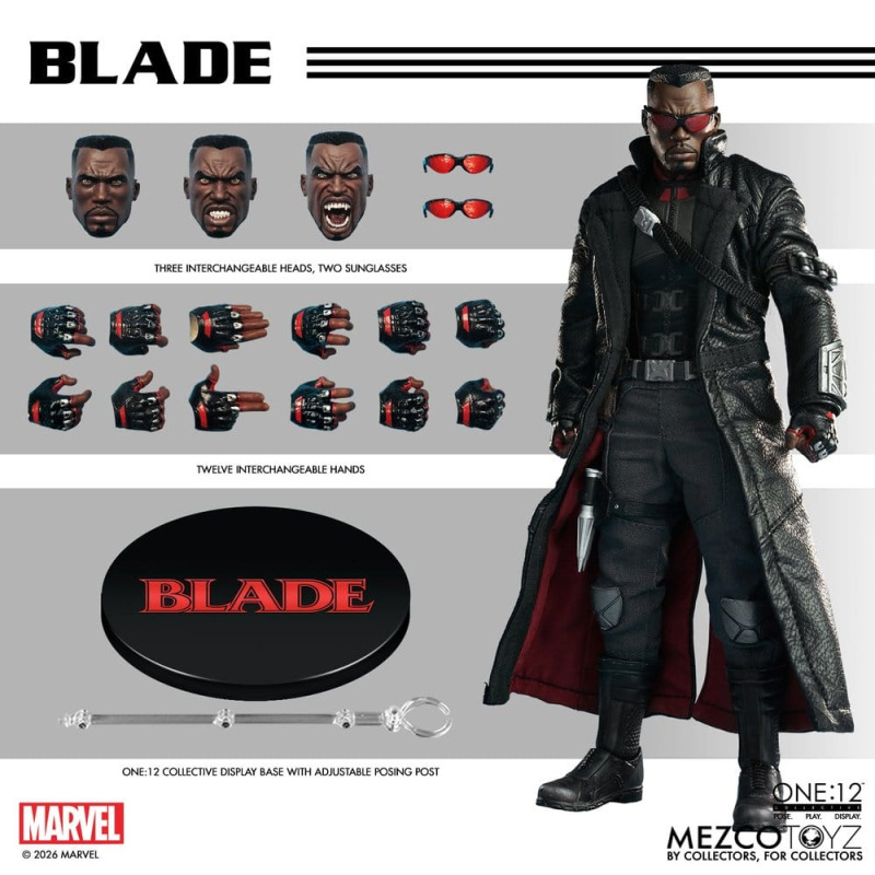 Marvel Comics One:12 Collective Action Figure 1/12 Blade 17 cm 7