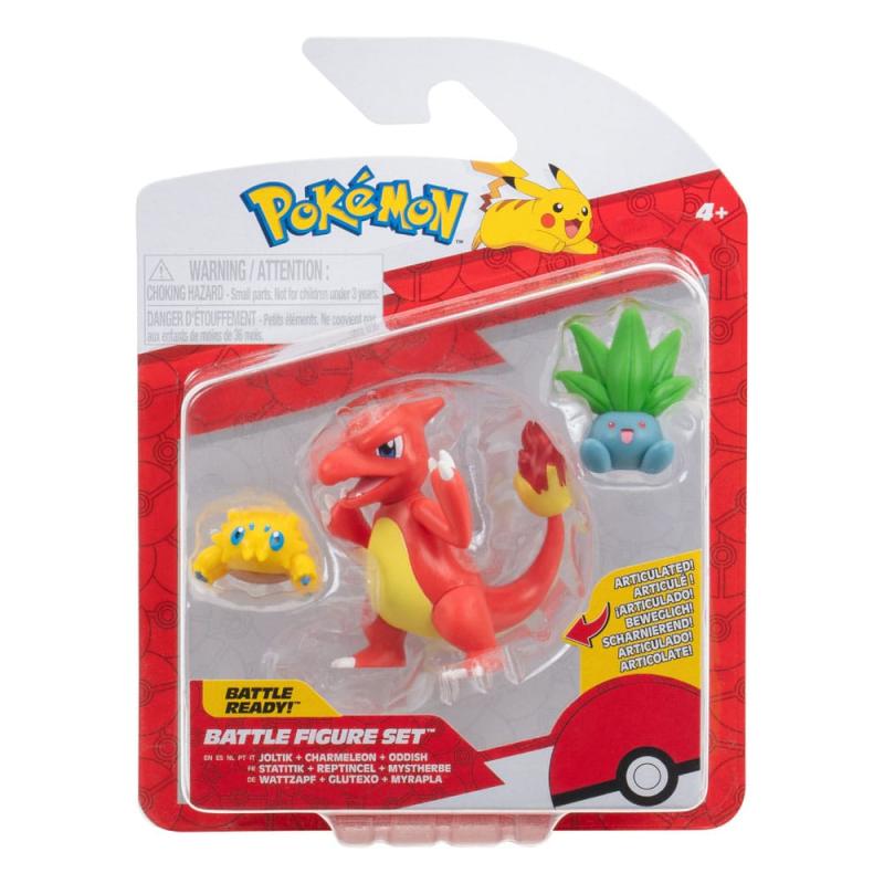 Pokémon First Partner Battle Figure Set Figure 3-Pack Joltik, Oddish, Charmeleon