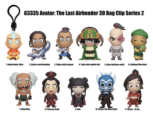 Avatar The Last Airbender 3D PVC Bag Clips Series 2 Blind Bag Display (24) 1
