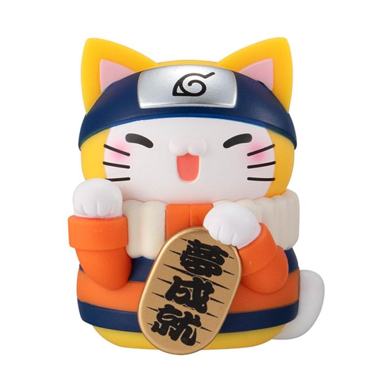 Naruto-Nyaruto! Mega Cat Project Nyaruto! Trading Figures Beckoning cat fortune one more time 7 cm A