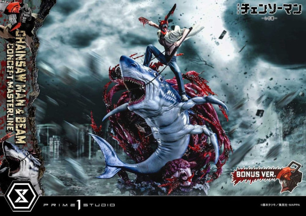 Chainsaw Man Concept Masterline Series Statue 1/6 Chainsaw Man & Beam Bonus Version 73 cm 3