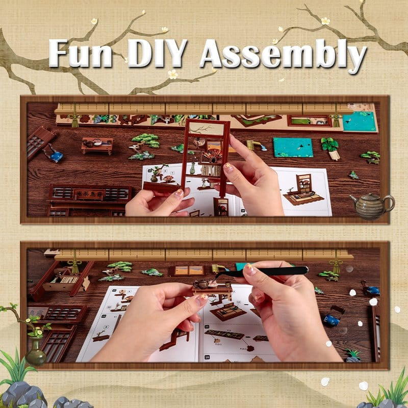 Miniature House Model Kit Kirishima Cha-an 19 x 14 cm 12