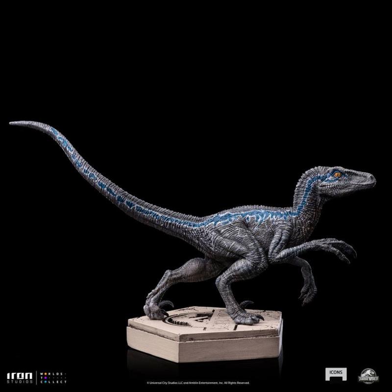 Jurassic World: Velociraptor Blue 9 cm Icons Statue - Iron Studios