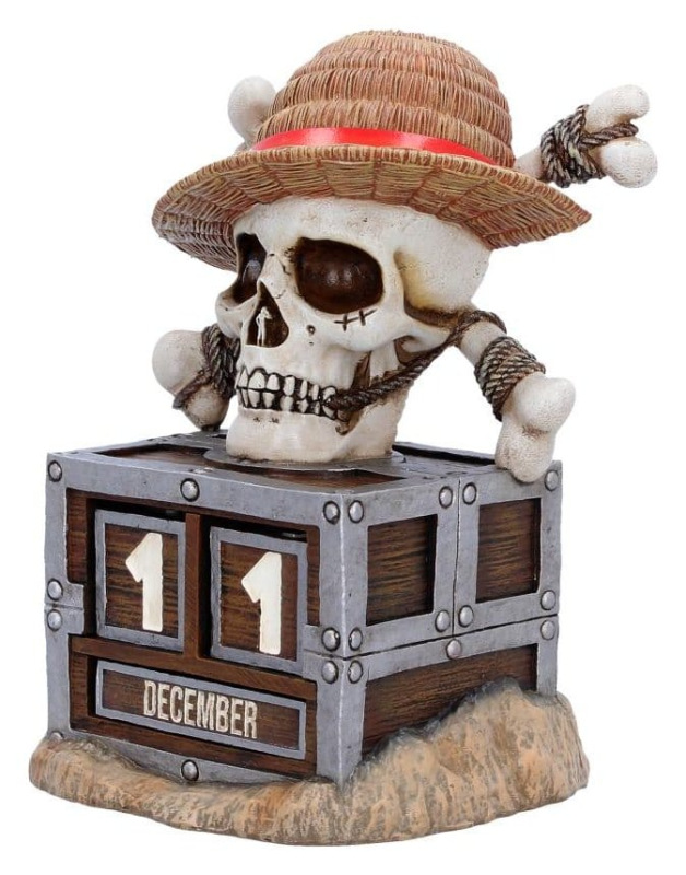One Piece Perpetual Calendar Luffy Jolly Roger 16 cm 1
