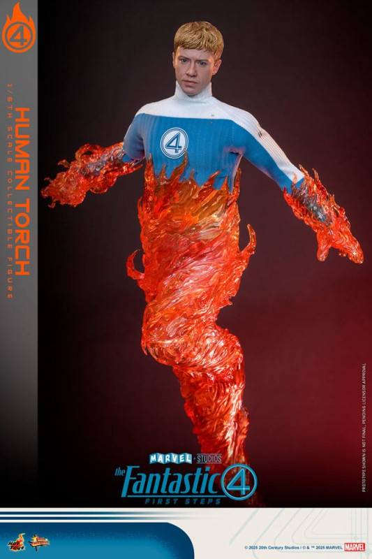 The Fantastic Four: First Steps Movie Masterpiece Action Figure 1/6 Human Torch 30 cm 7
