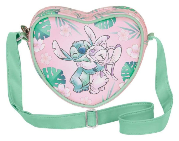 Lilo & Stitch Casual Heart Crossbody Bag Hug Pink 1