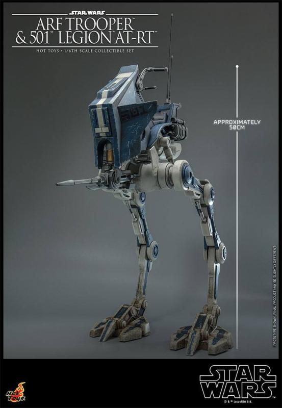 Star Wars The Clone Wars: ARF Trooper & 501st Legion AT-RT 1/6 Action Figure - Hot Toys