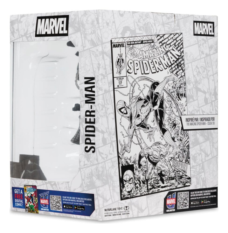 Marvel PVC Statue !/10 Spider-Man (Line Art) (The Amazing Spider-Man #318) (Gold Label) 17 cm 9