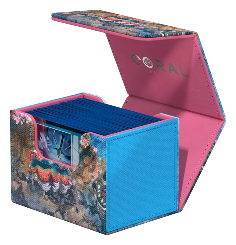 Ultimate Guard Sidewinder 100+ Xenoskin "Coral Places" - Seablue Hush 6
