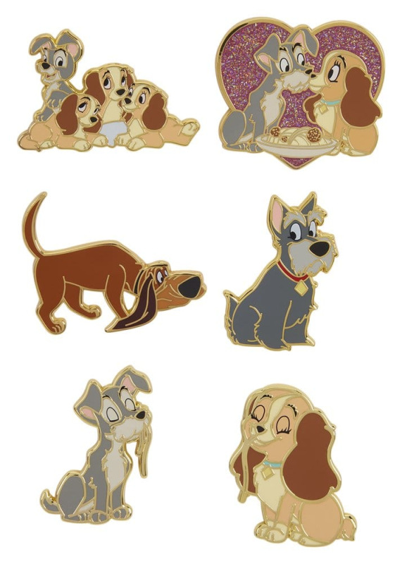 Disney by Loungefly Enamel Pins Lady and the Tramp Blind Display (12) 2