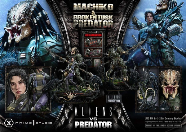 Aliens vs. Predator (Comic) Ultimate Premium Masterline Statue 1/4 Machiko & Broken Tusk Predator 79 5