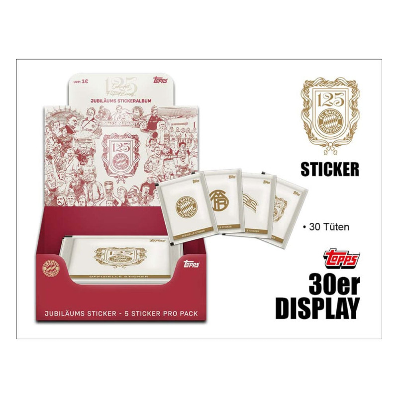 125 Years of FC Bayern Munich Trading Cards Booster Display (30) *German Version*