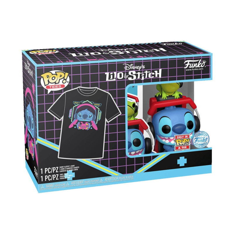 Lilo & Stitch POP! & Tee Box Gmr Stitch w/frog Size L 1