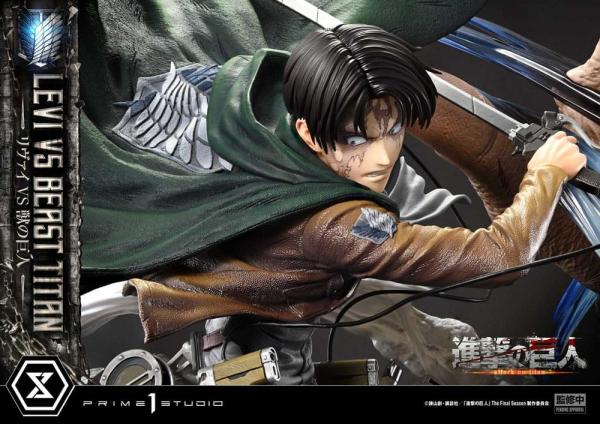 Attack on Titan Ultimate Premium Masterline Series Statue 1/4 Levi Versus Beast Titan Bonus Version