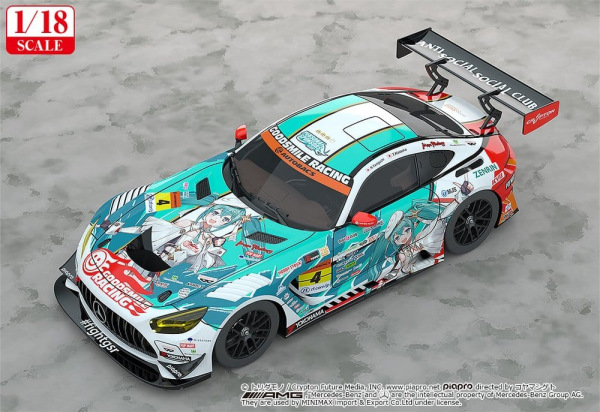 Hatsune Miku GT Project Vehicle 1/18 Good Smile Hatsune Miku AMG 2023 Season Opening Ver. 26 cm 1