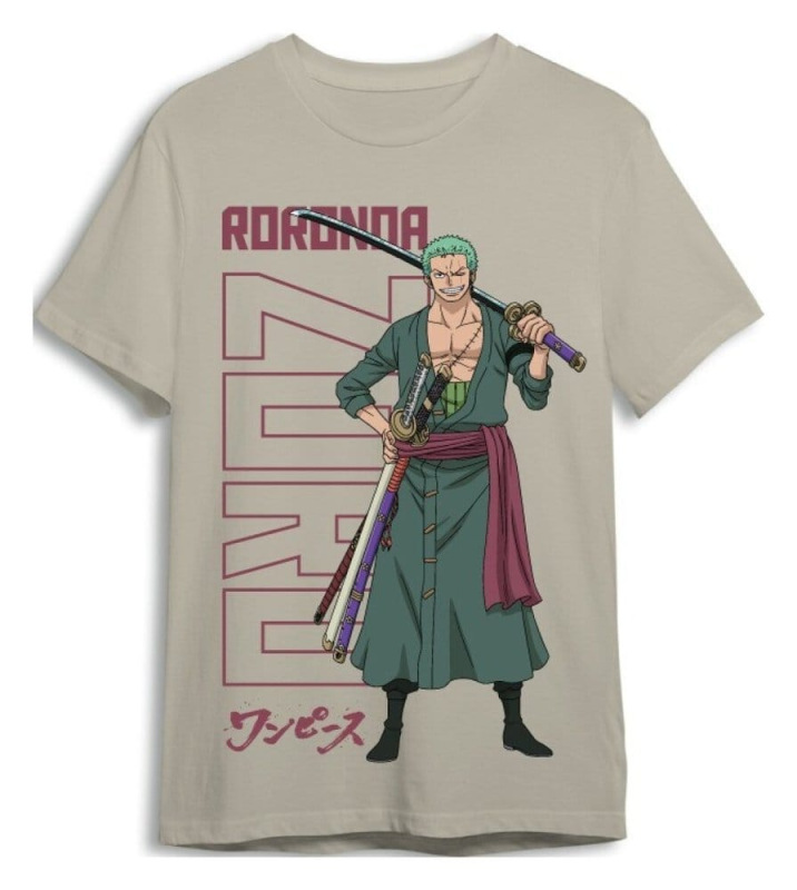 One Piece T-Shirt Roronoa Zoro Sand Size XL 1
