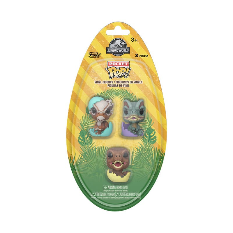 Jurassic Park Pocket POP! Vinyl Figure Easter Egg 3-Pack Dinos 4 cm 1