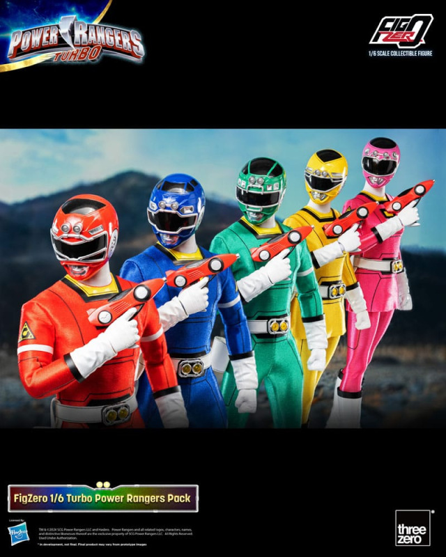 Power Rangers Turbo FigZero Action Figures 1/6 5-Pack Turbo Power Rangers 30 cm 3